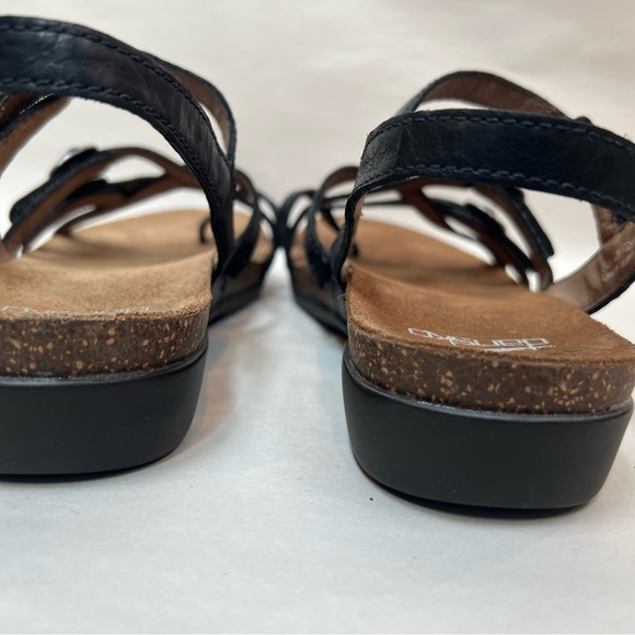 Dansko Sandals Women Size 38 EU 7.5 US Roslyn Black Leather Comfort Shoes - Picture 5 of 9